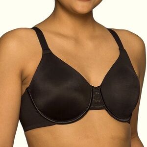 Vanity Fair Radiant Collection Bra Smooth Support Underwire Full Figure, Black